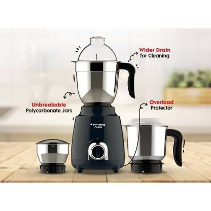 Butterfly Pestle Mixer Grinder, 750W, 3 Jars