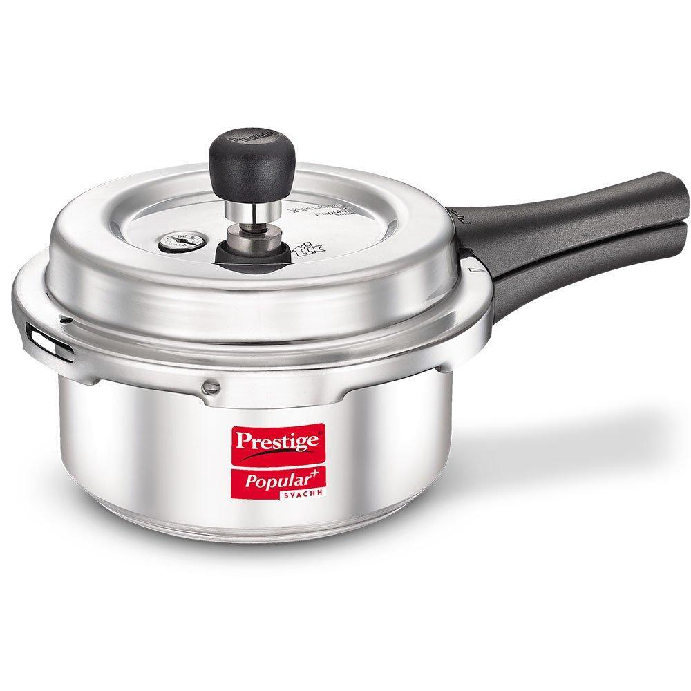 Prestige Popular Plus Svachh Aluminium Induction Base Outer Lid Pressure Cooker, 2 Litres