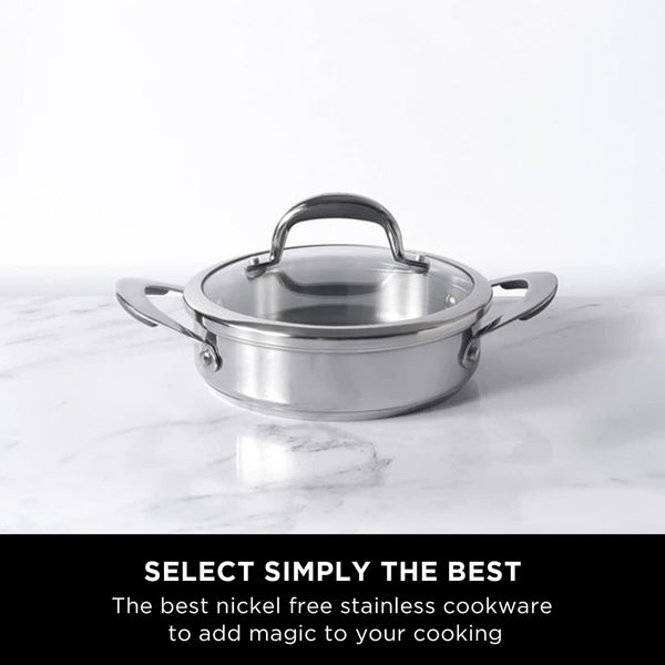 Meyer Select Stainless Steel Sauteuse with Glass Lid