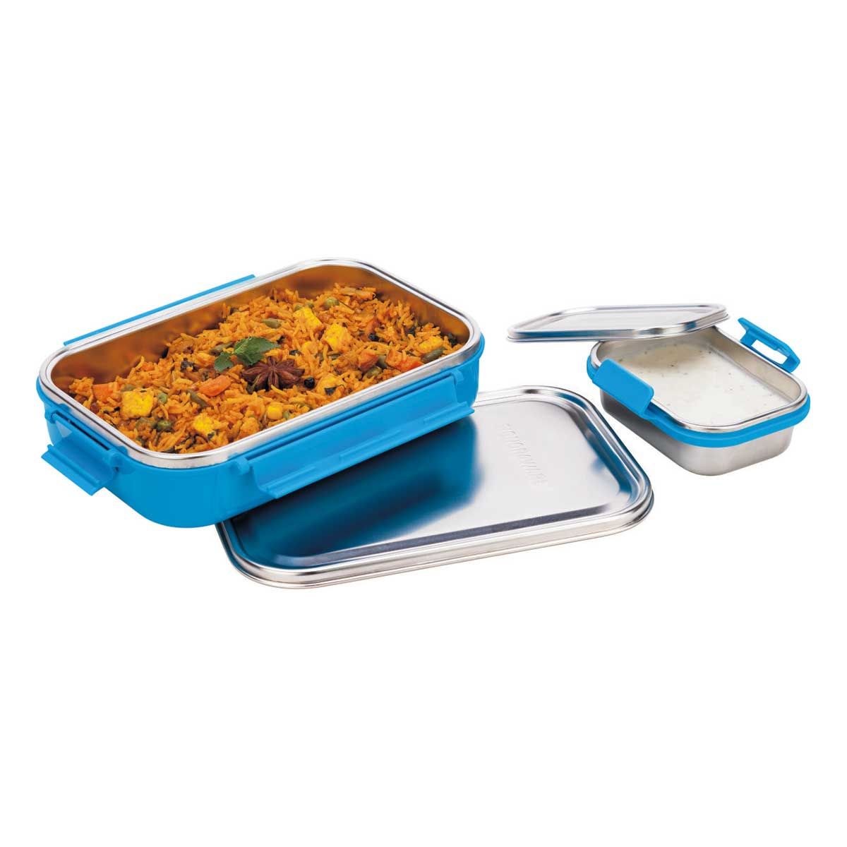 Signoraware All Steel Stainless Steel Inner Lunch Box With Steel Lid