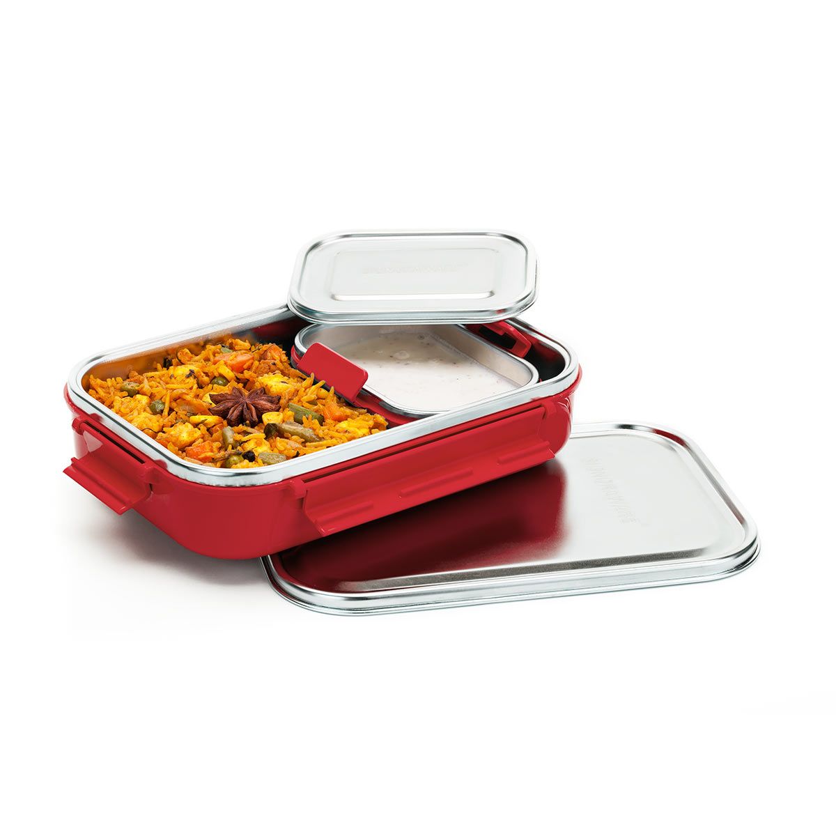 Signoraware All Steel Stainless Steel Inner Lunch Box With Steel Lid