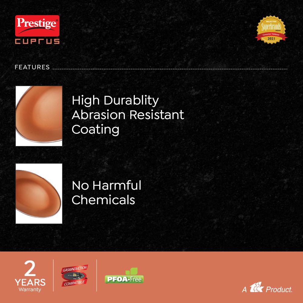 Prestige Cuprus Aluminium Induction Base Non-Stick Tawa