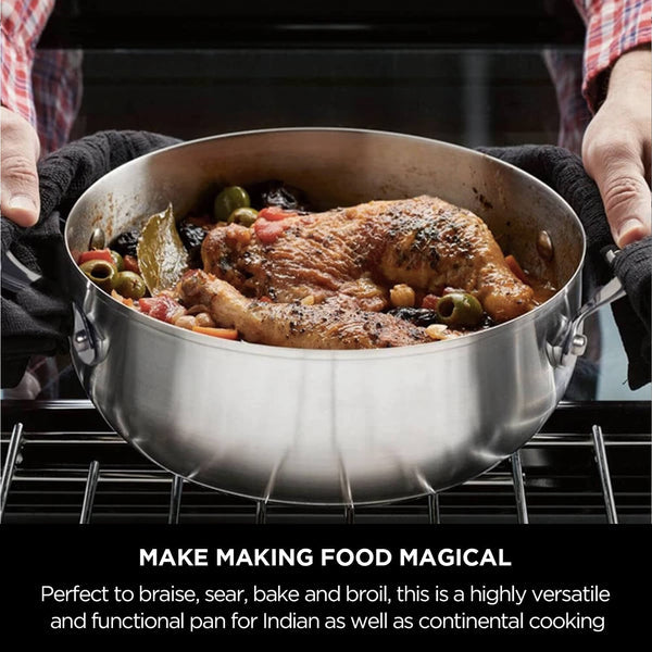 Meyer Select Stainless Steel Sauteuse with Glass Lid