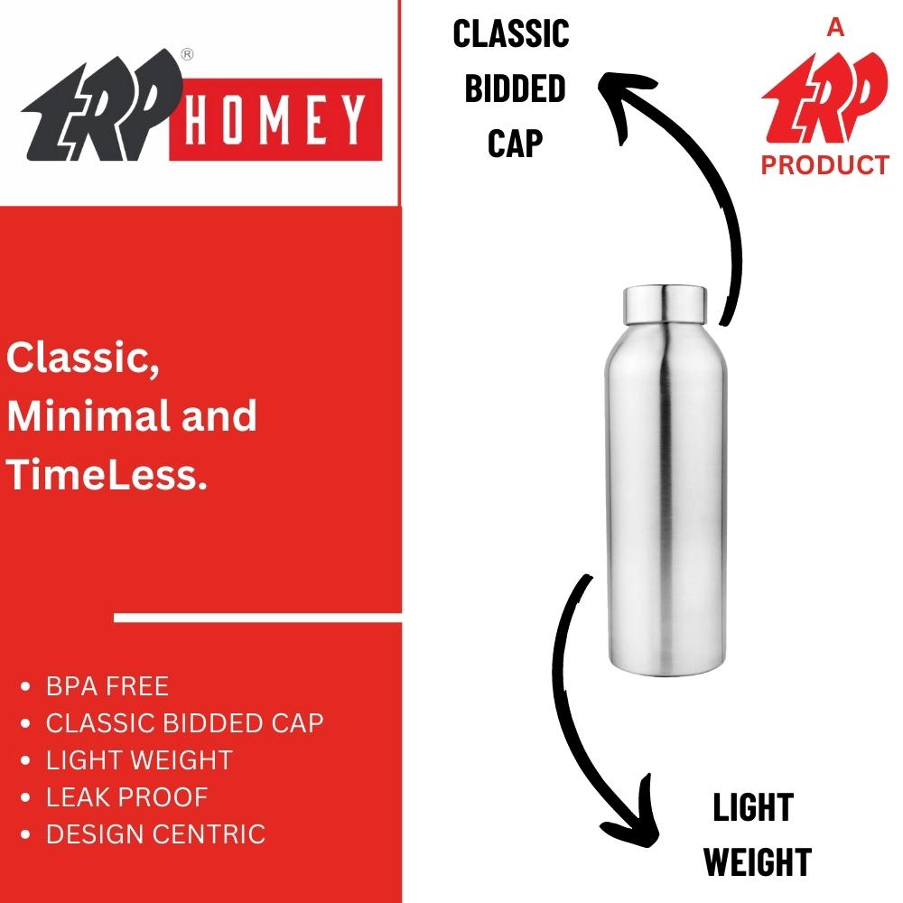TRP Homey Berg Stainless Steel Single Wall Water Bottle, 1 Litre