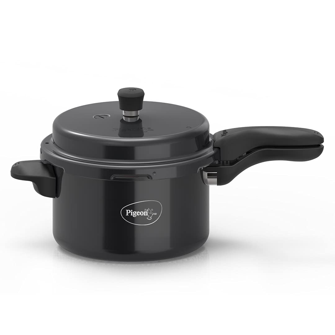 Pigeon Titanium Hard Anodised Induction Base Outer Lid Pressure Cooker, 5 Litres