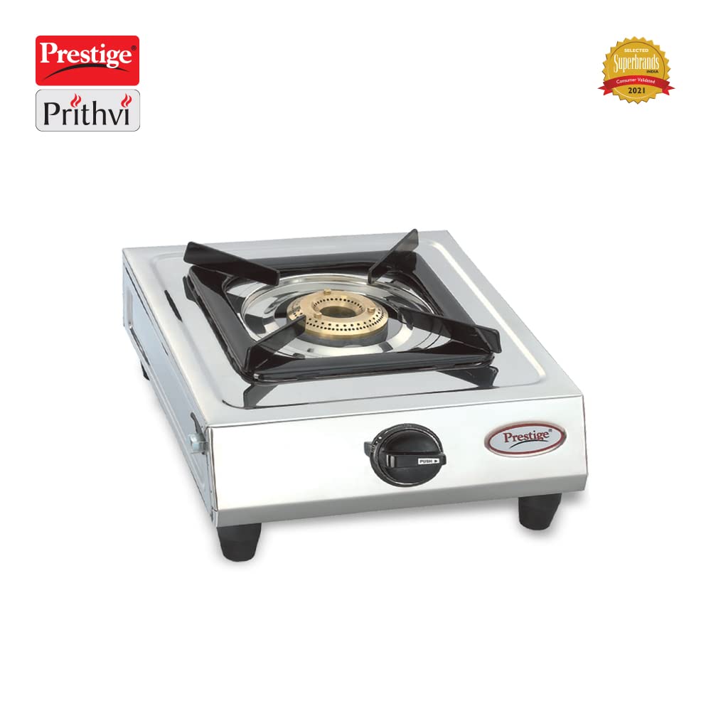 Prestige Prithvi Stainless Steel Gas Stove, 1 Burner
