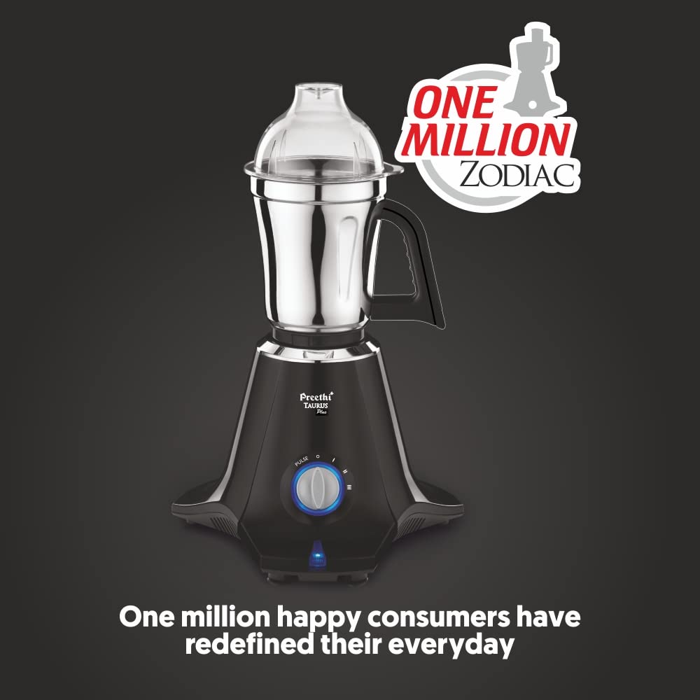 Preethi Taurus Plus MG-257 Mixer Grinder, 1000W, 4 Jar