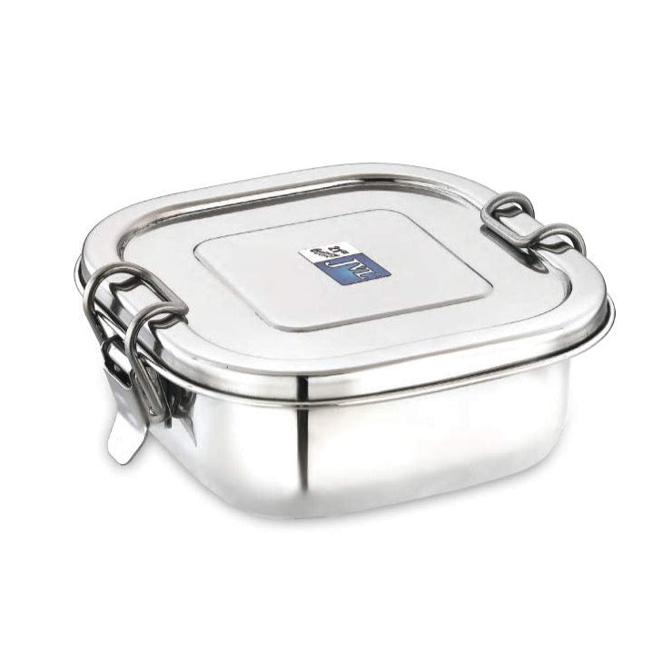 JVL Leakproof Square Stainless Steel Lunch Box with Silicone Gasket and Stainless Steel Inner Plate
