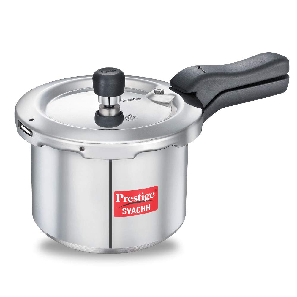 Prestige Svachh Aluminium Induction Base Outer Lid Pressure Cooker, 3 Litres