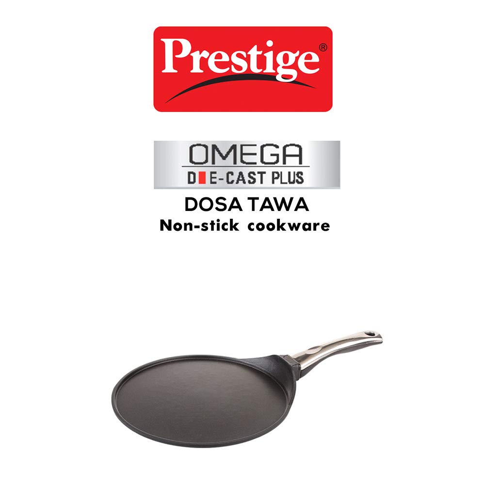 Prestige Omega Die-Cast Plus Aluminium Induction Base Non-Stick Tawa, 270MM