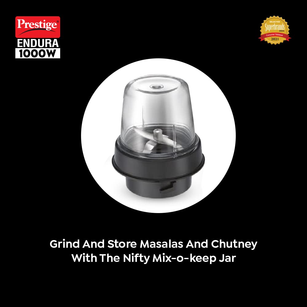 Prestige Endura Mixer Grinder, 1000W, 6 Jars