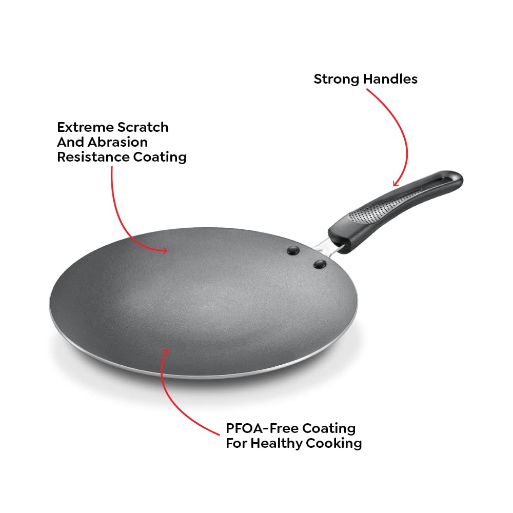 Prestige Omega Select Plus Aluminium Non-Induction Base Non-stick Concave Tawa