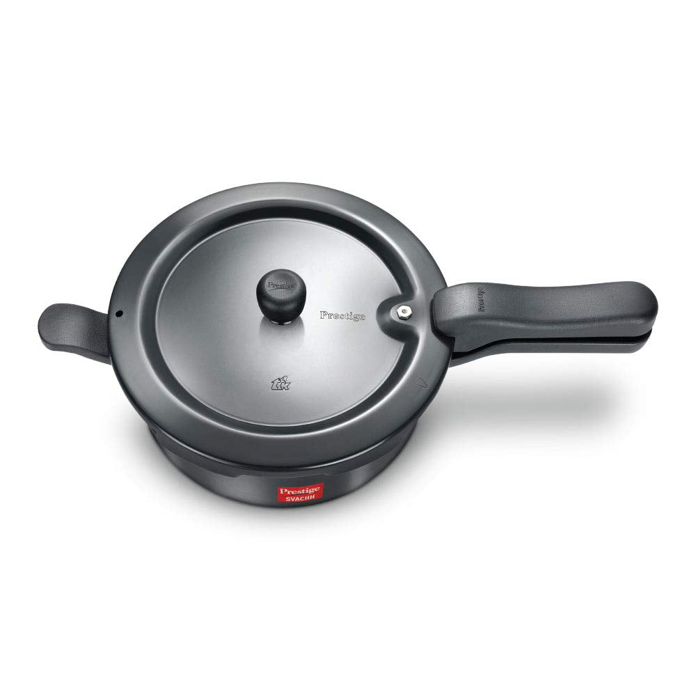 Prestige Svachh Hard Anodised Aluminium Induction Base Outer Lid Pressure Cooker Pan, 3.5 Litres