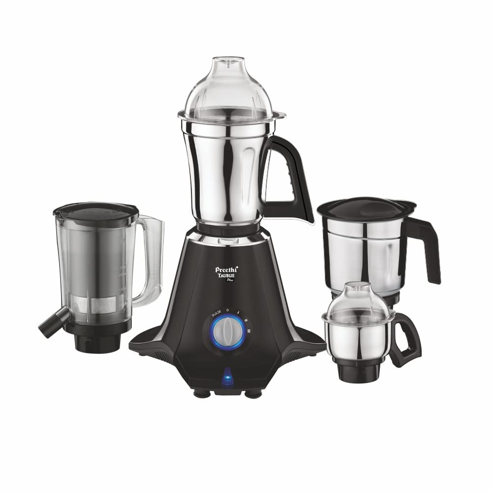 Preethi Taurus Plus MG-257 Mixer Grinder, 1000W, 4 Jar