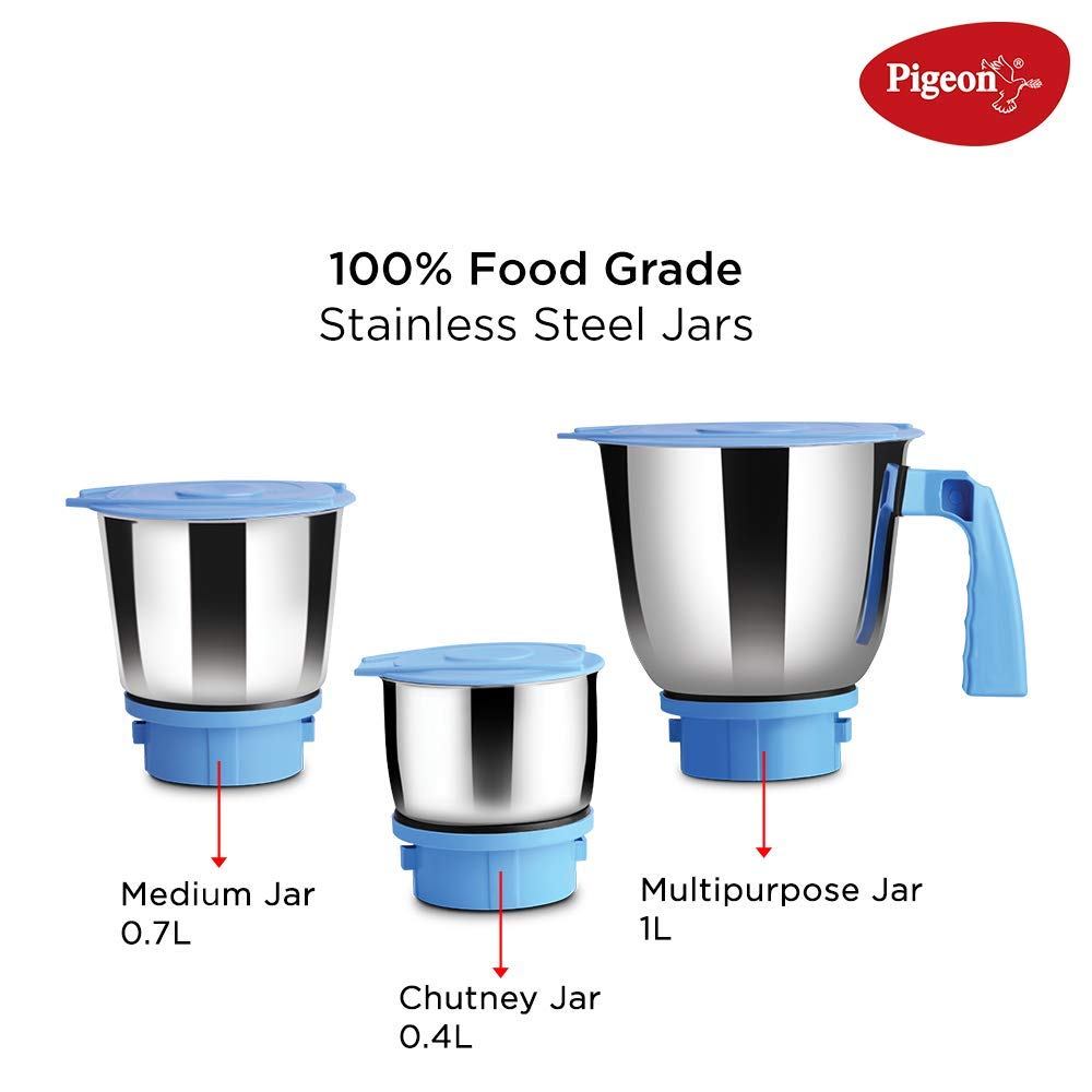 Pigeon Glory Mixer Grinder, 550W, 3 Jars