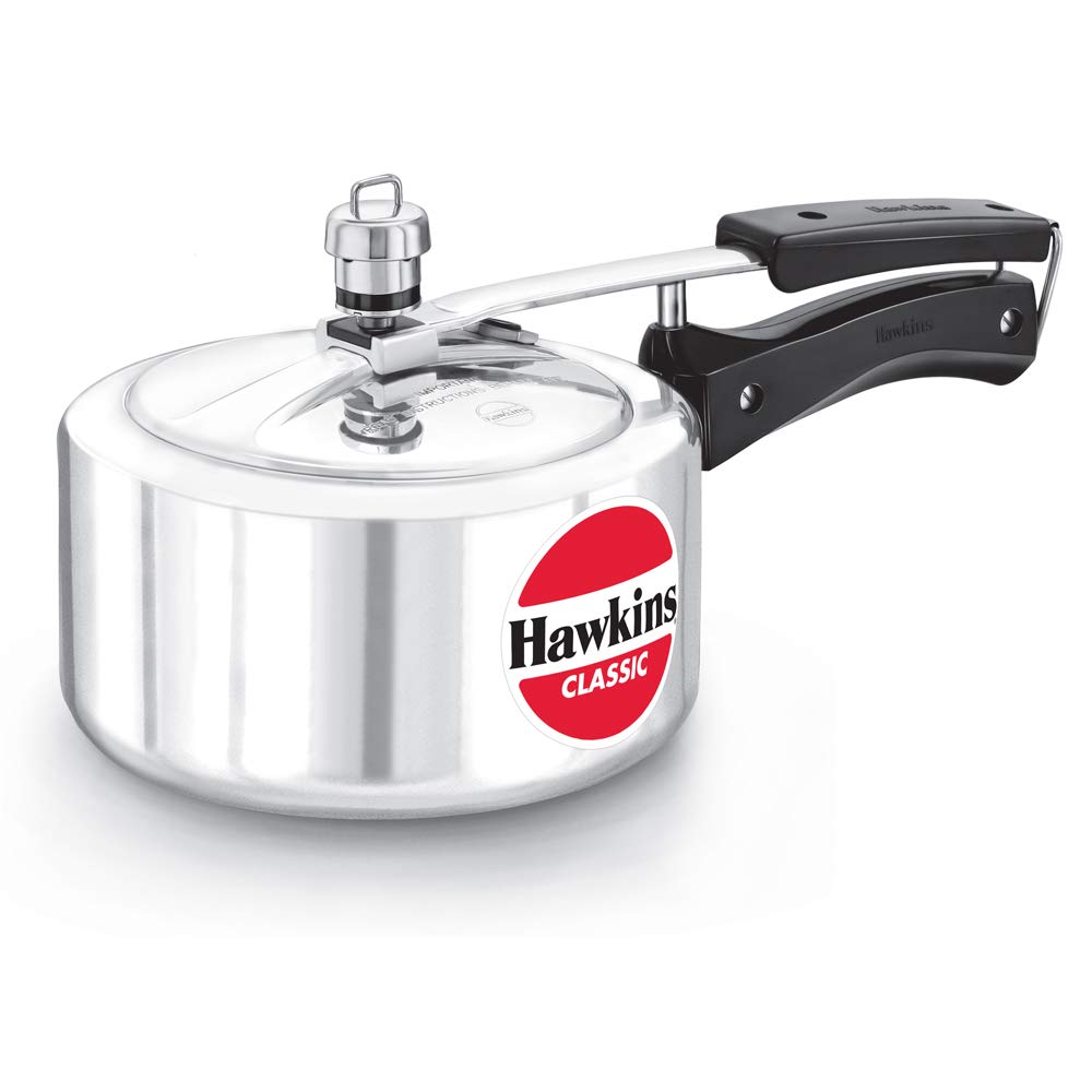 Hawkins Classic Aluminium Non-Induction Base Inner Lid Pressure Cooker, 2 Litres