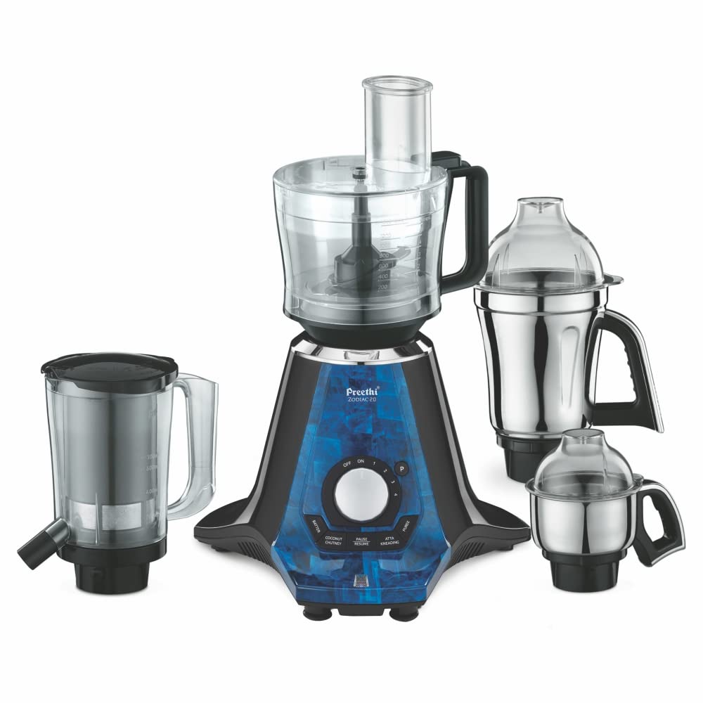 Preethi Zodiac 2.0 MG-255 Mixer Grinder, 1000W, 4 Jar