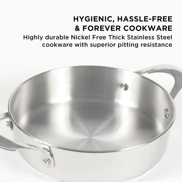 Meyer Select Stainless Steel Sauteuse with Glass Lid