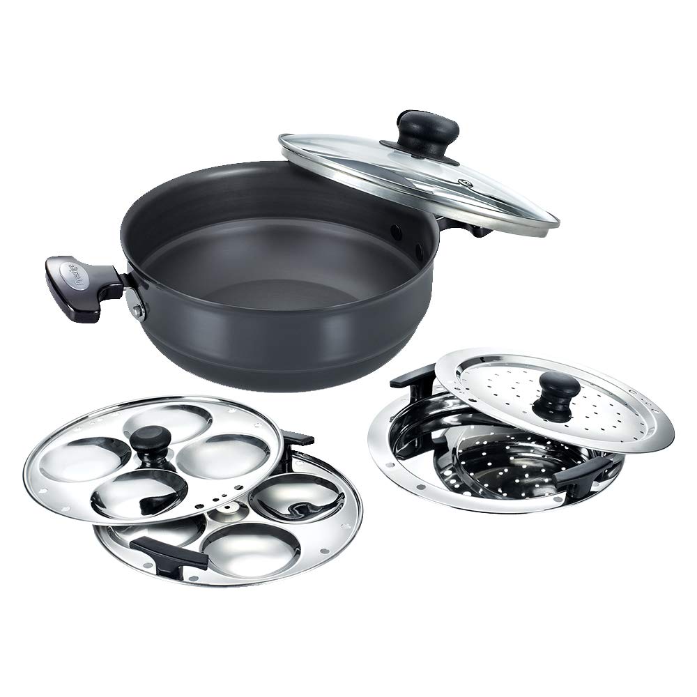 Prestige Hard Anodised Multi Kadai, 220MM