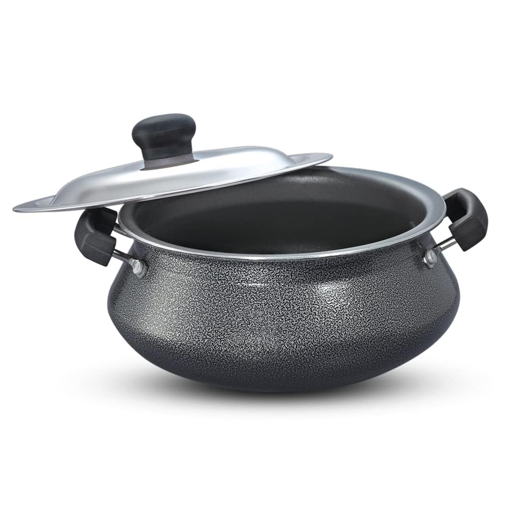 Prestige Omega Select Plus Aluminium Non-Induction Base Non-Stick Senior Handi with Lid, 230MM