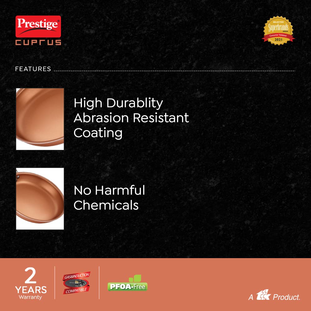 Prestige Cuprus Aluminium Induction Base Non-Stick Fry Pan