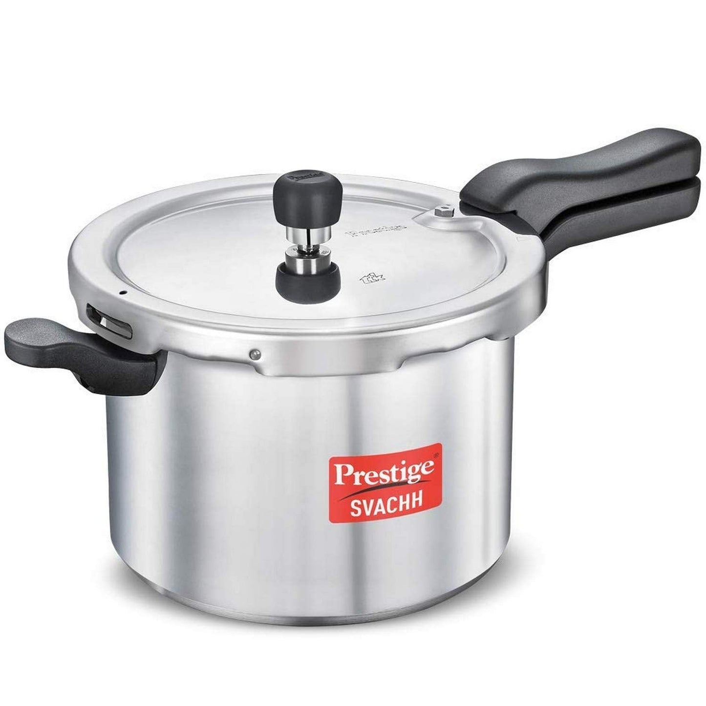 Prestige Svachh Aluminium Induction Base Outer Lid Pressure Cooker, 5 Litres