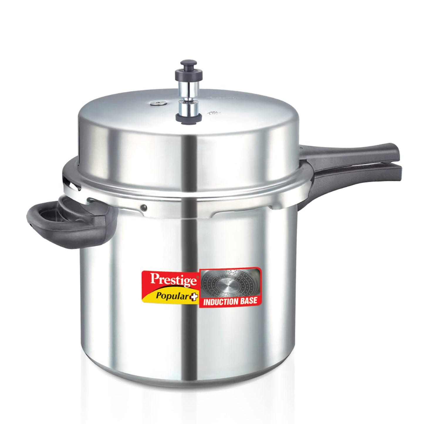 Prestige Popular Plus Virgin Aluminium Induction Base Outer Lid Pressure Cooker, 12 Litres