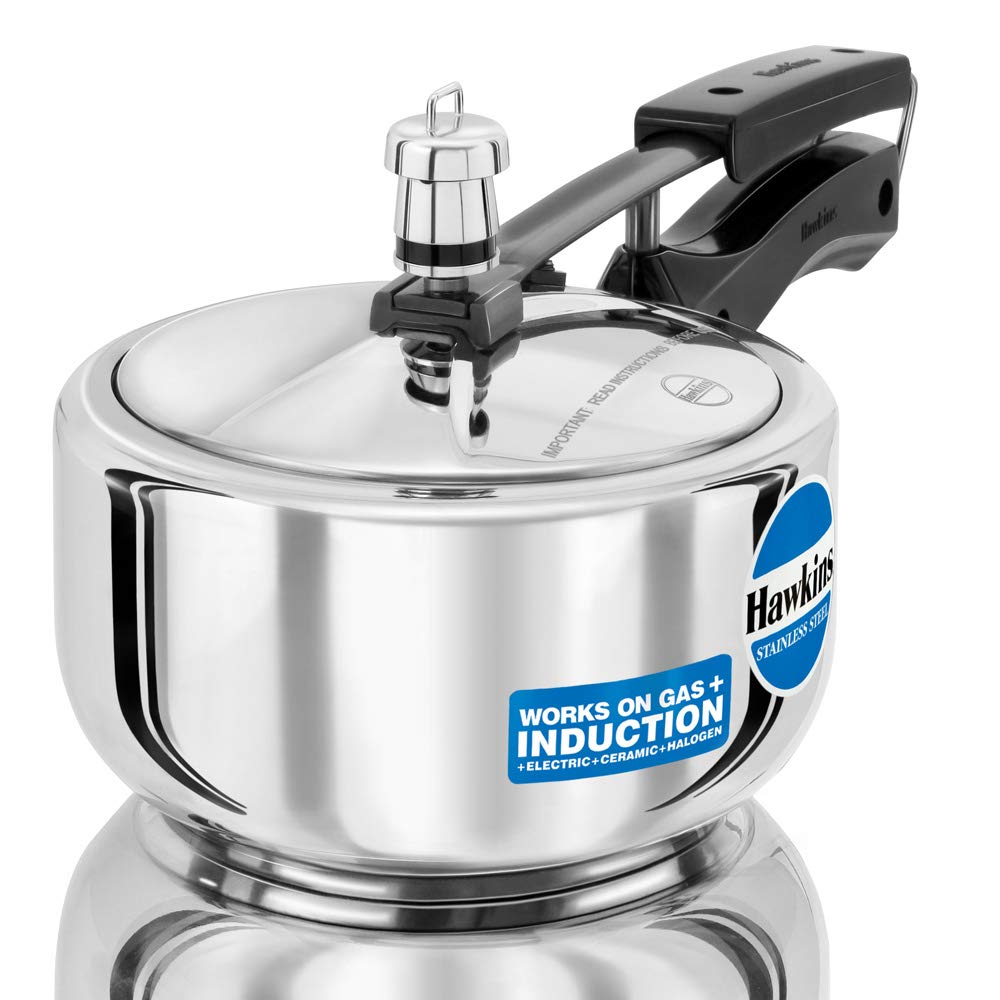 Hawkins Stainless Steel Induction Base Inner Lid Pressure Cooker, 2 Litres