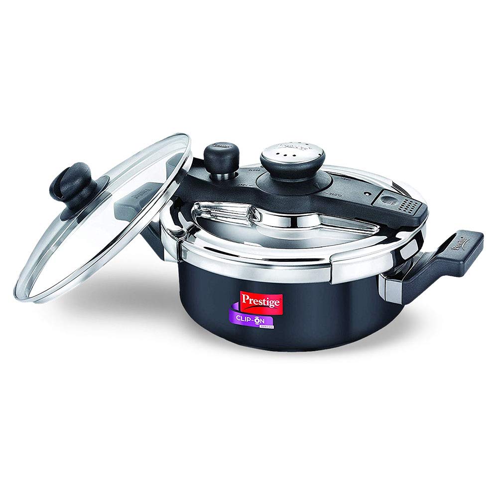 Prestige ClipOn Svachh Hard Anodised Induction Base Inner Lid Pressure Cooker, 3 Litres