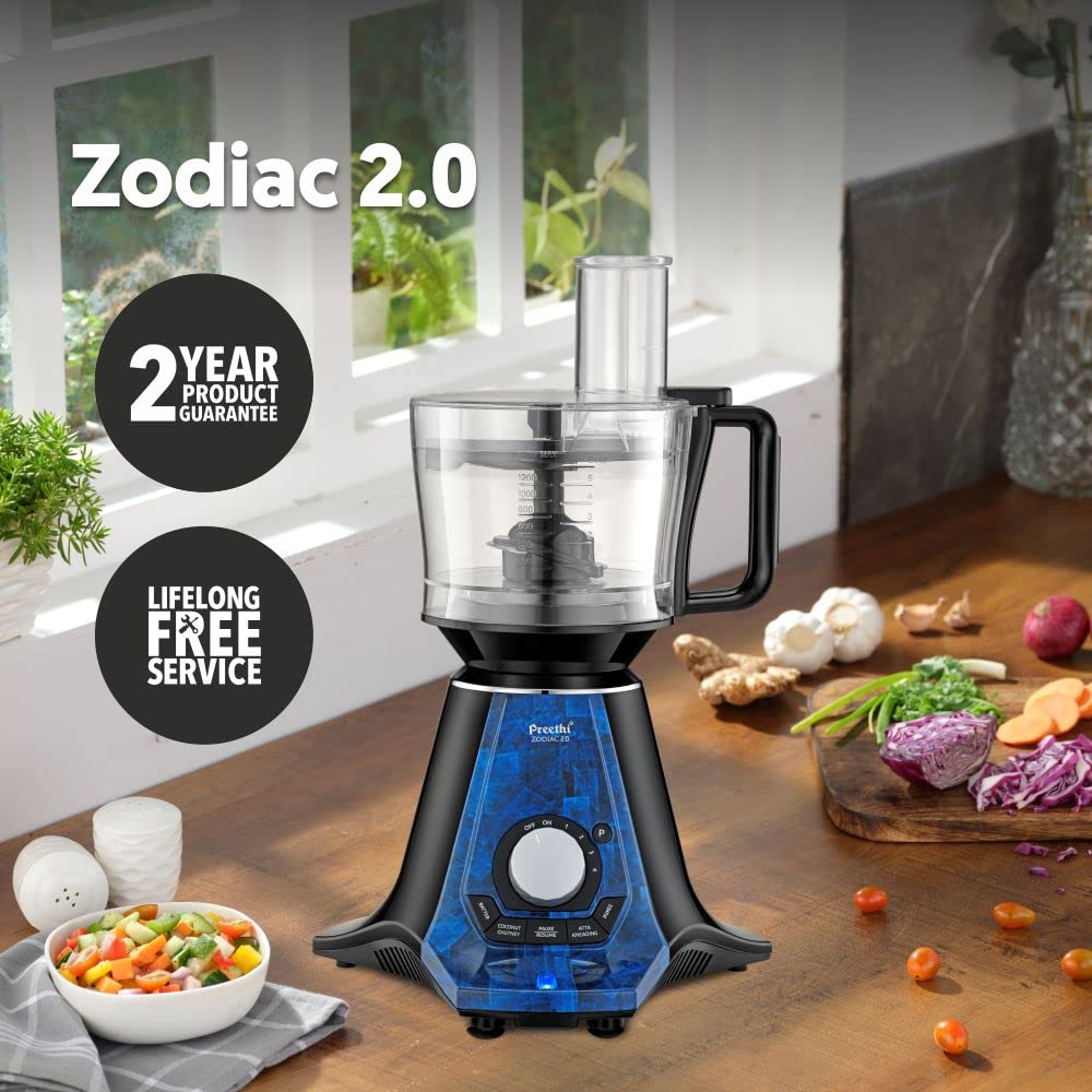 Preethi Zodiac 2.0 MG-255 Mixer Grinder, 1000W, 4 Jar