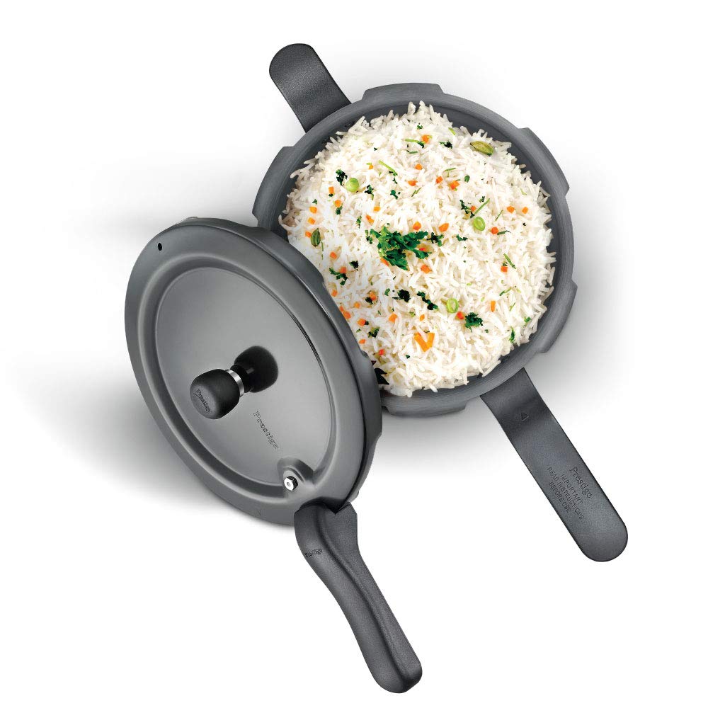 Prestige Svachh Hard Anodised Aluminium Induction Base Outer Lid Pressure Cooker, 5 Litres