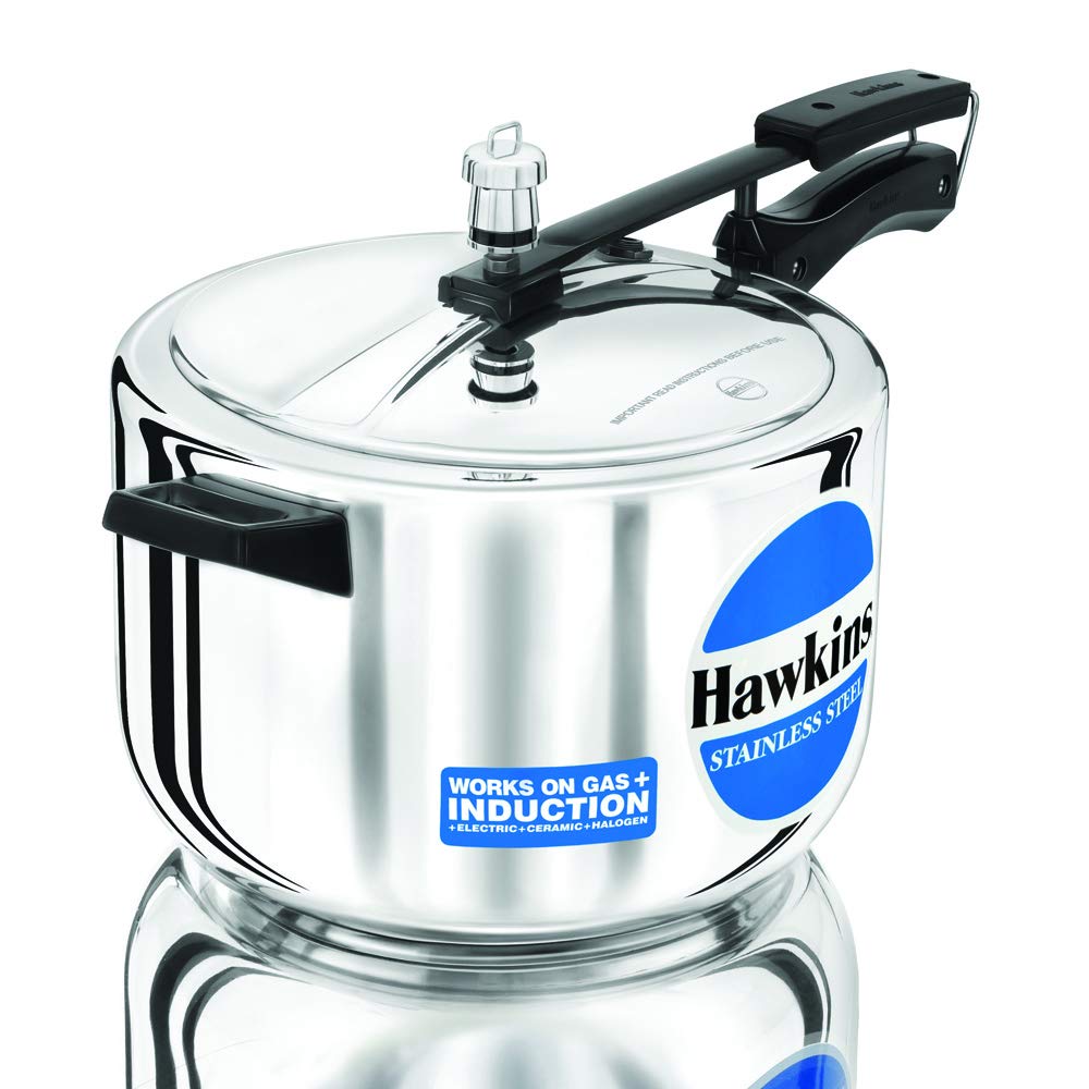 Hawkins Stainless Steel Induction Base Inner Lid Pressure Cooker, 8 Litres Wide