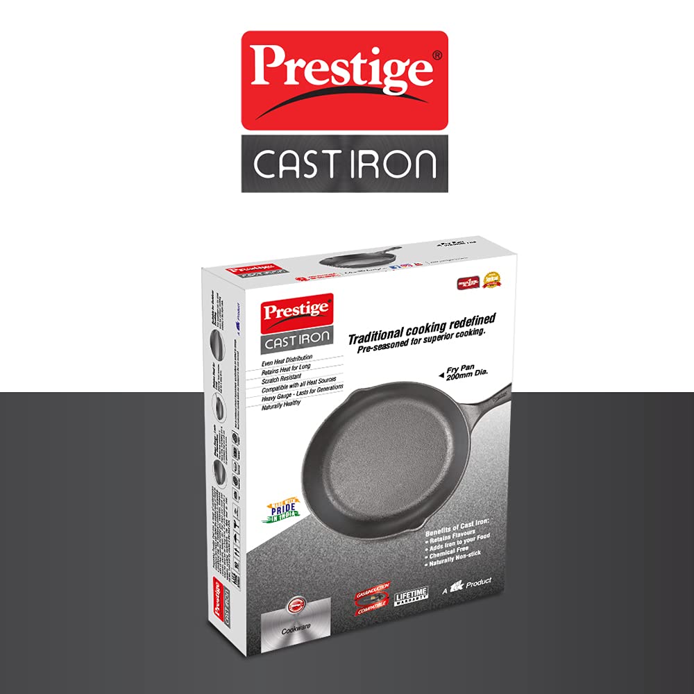 Prestige Cast Iron Frypan, 200MM