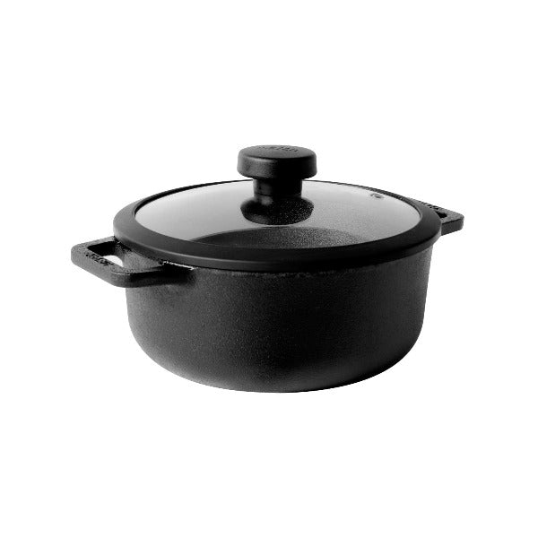 Meyer Pre-Seasoned Cast Iron Dutch Oven/Sauteuse with Glass Lid