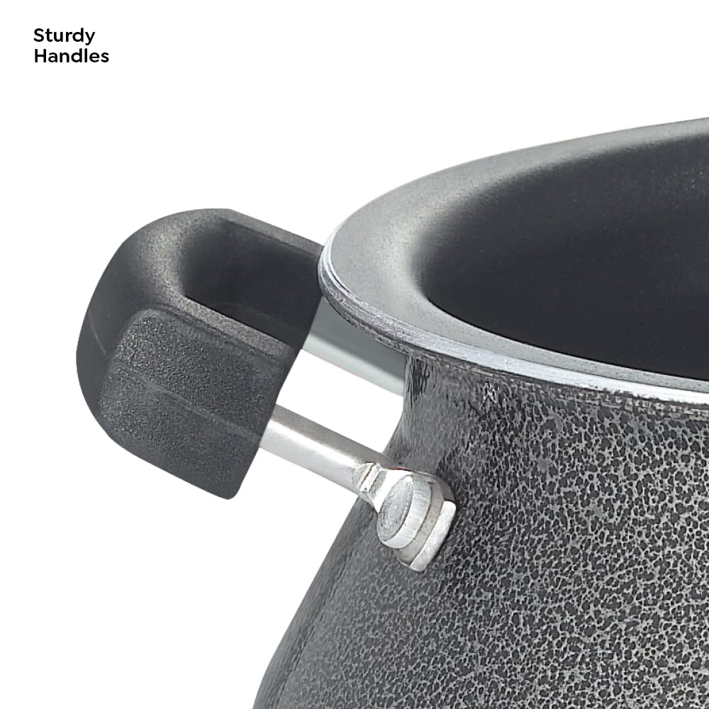 Prestige Omega Select Plus Aluminium Non-Induction Base Non-stick Handi with Stainless Steel Lid