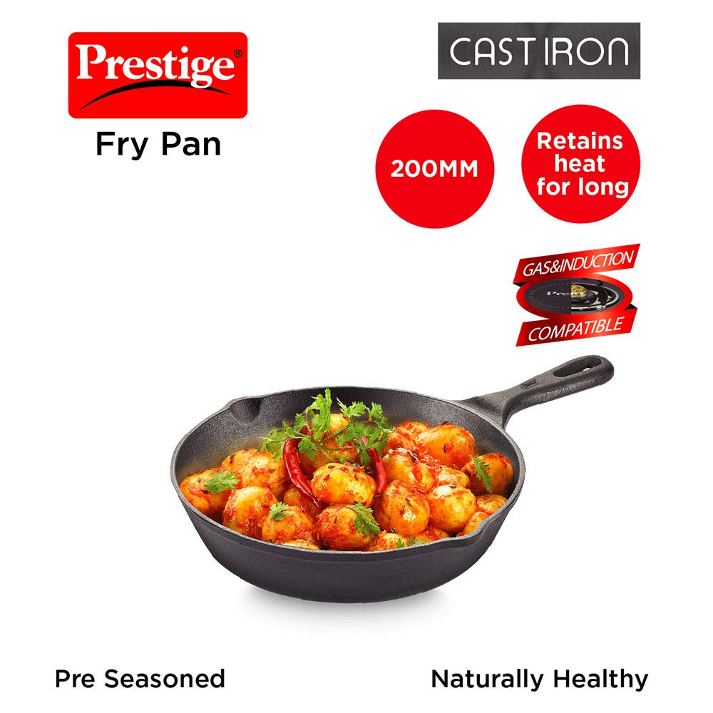 Prestige Cast Iron Frypan, 200MM
