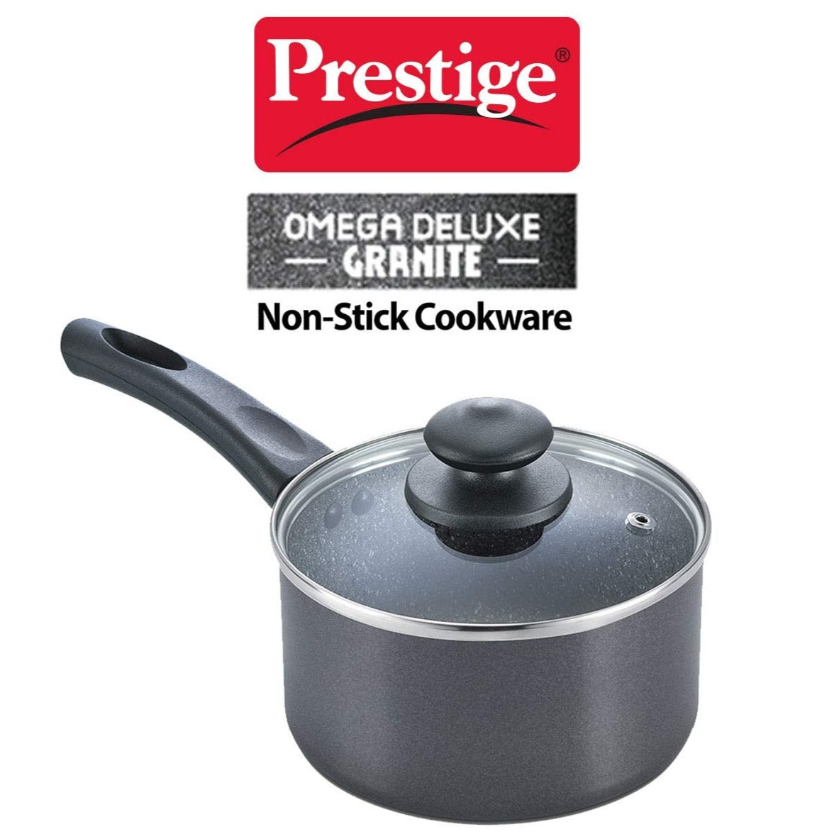 Prestige Omega Deluxe Granite Aluminium Induction Base Non-Stick Milk Pan