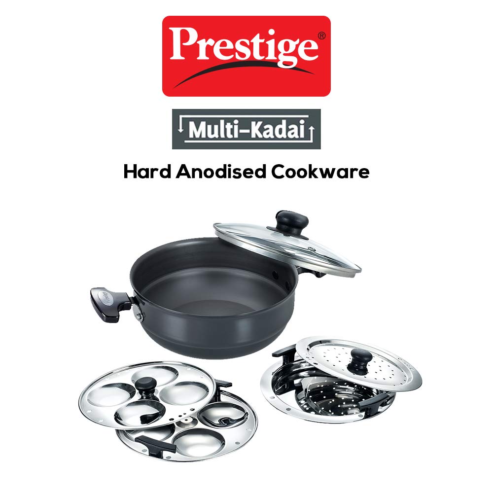 Prestige Hard Anodised Multi Kadai, 220MM