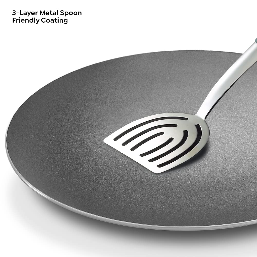 Prestige Omega Select Plus Aluminium Non-Induction Base Non-stick Concave Tawa