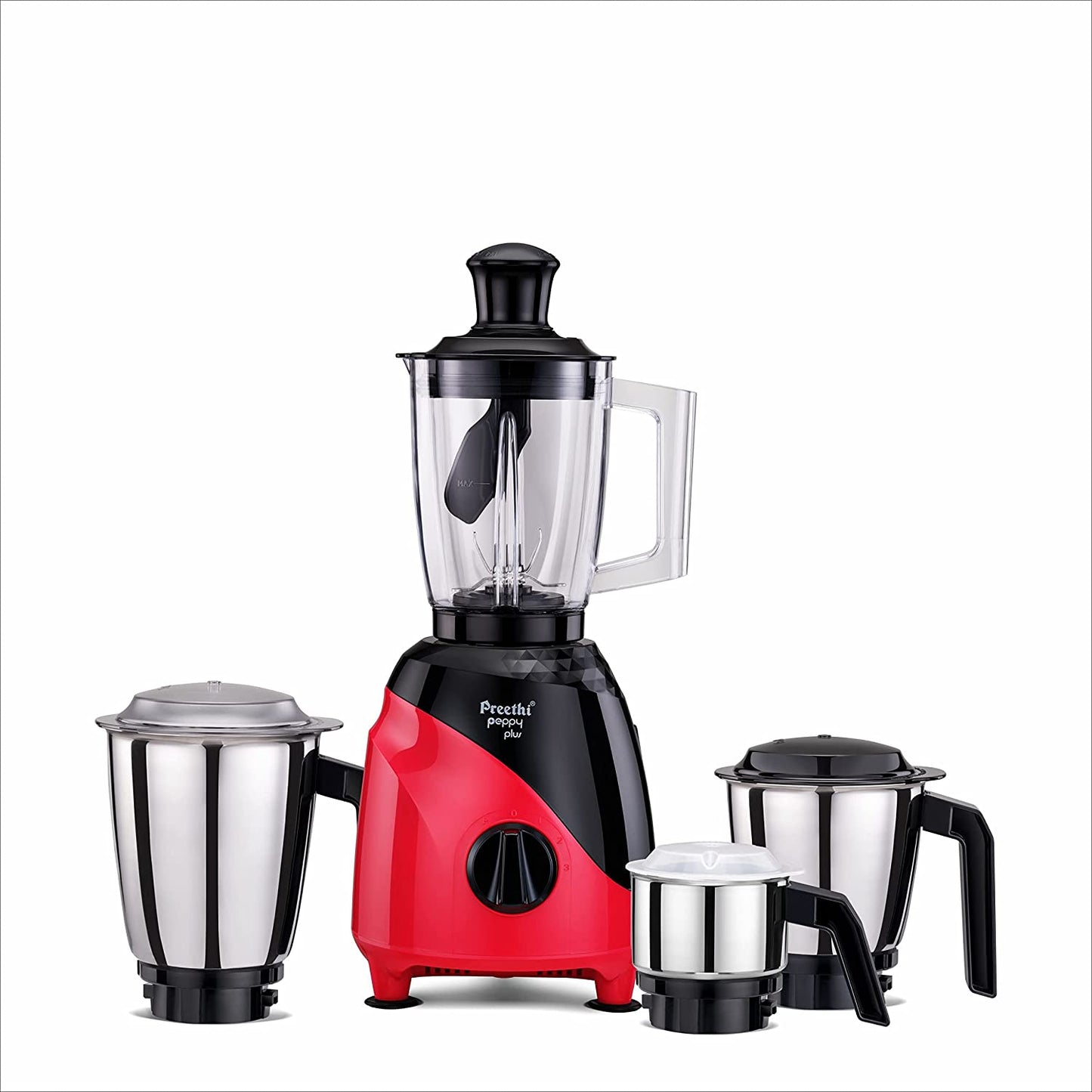 Preethi Peppy Plus MG-246 Mixer Grinder, 750W, 4 Jar