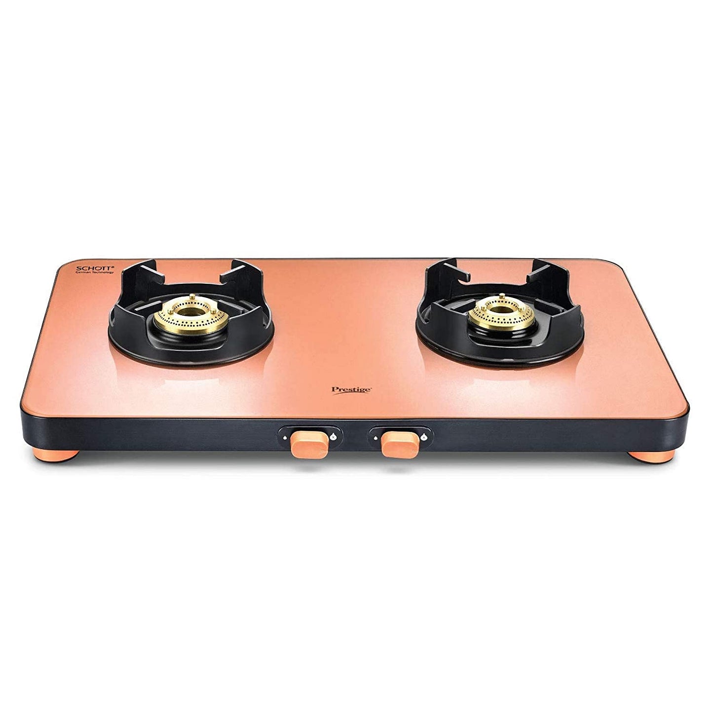 Prestige Edge PEPS 02 Schott Glass Top Gas Stove, 2 Burner