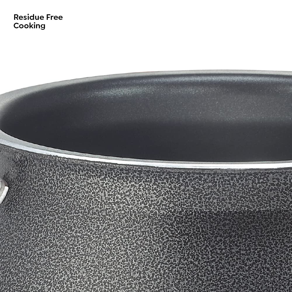 Prestige Omega Select Plus Aluminium Non-Induction Base Non-stick Handi with Stainless Steel Lid