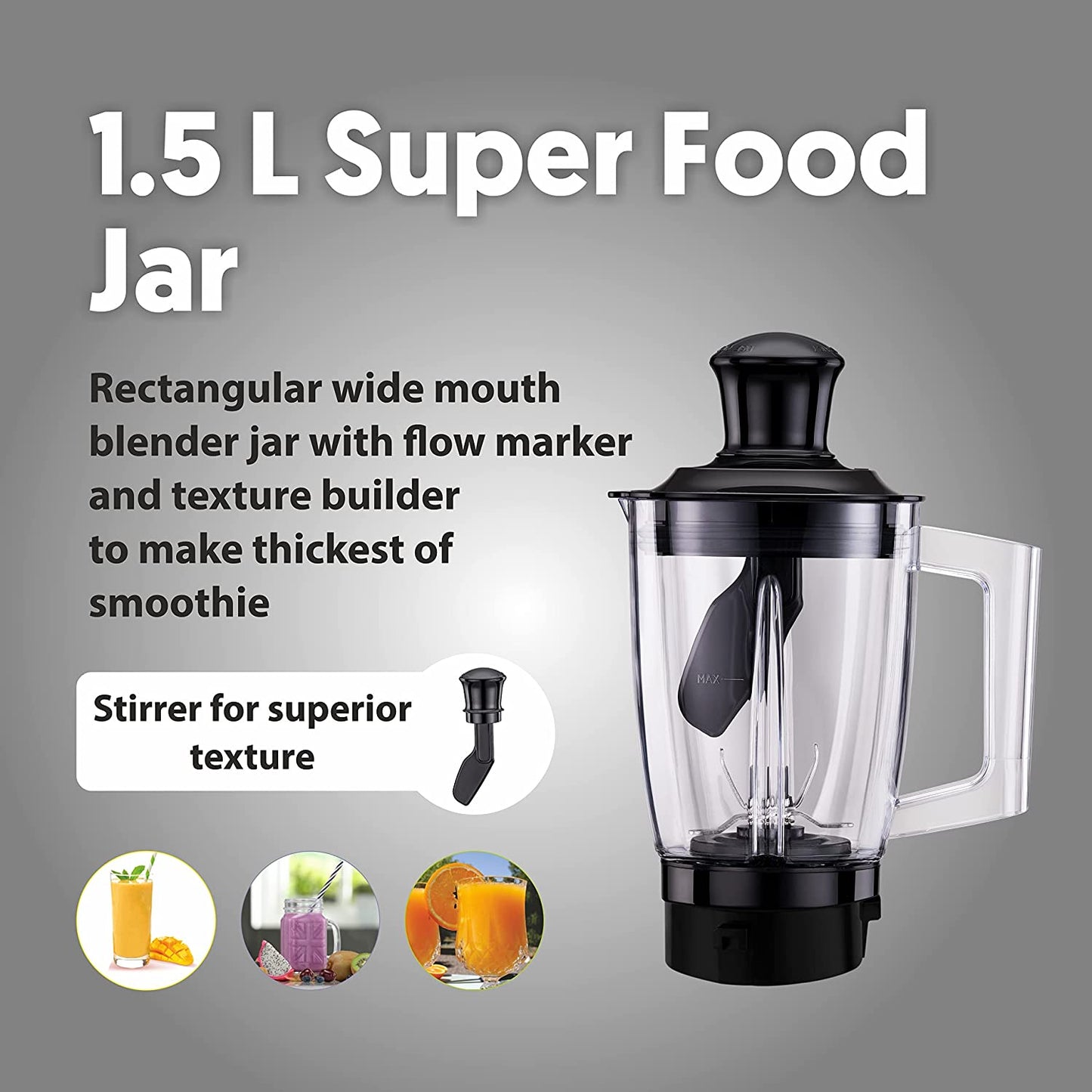 Preethi Peppy Plus MG-246 Mixer Grinder, 750W, 4 Jar