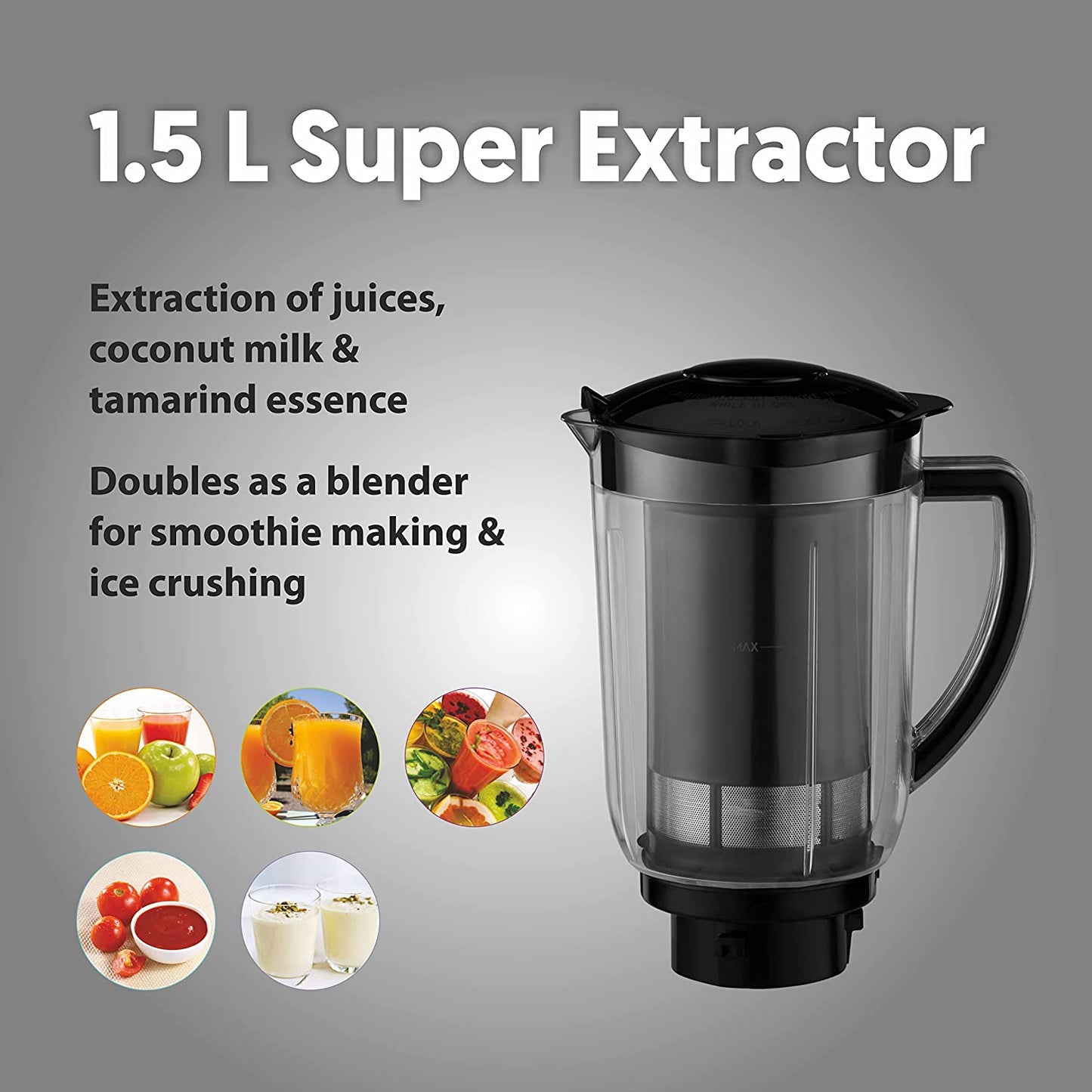 Preethi Galaxy Plus MG-250 Mixer grinder, 750W, 4 Jar