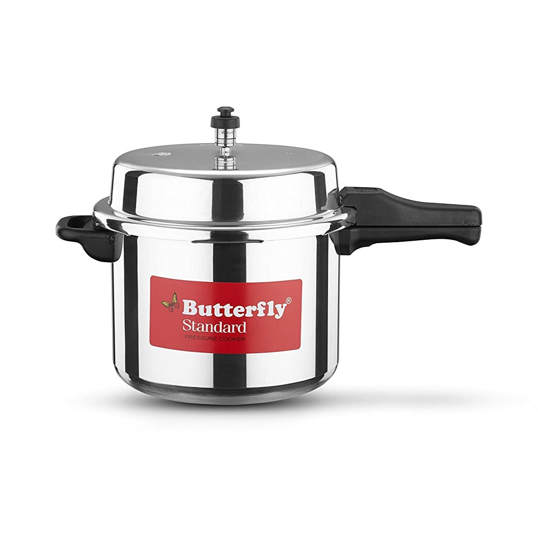 Butterfly Standard Aluminium Induction Base Outer Lid Pressure Cooker, 10 Litres
