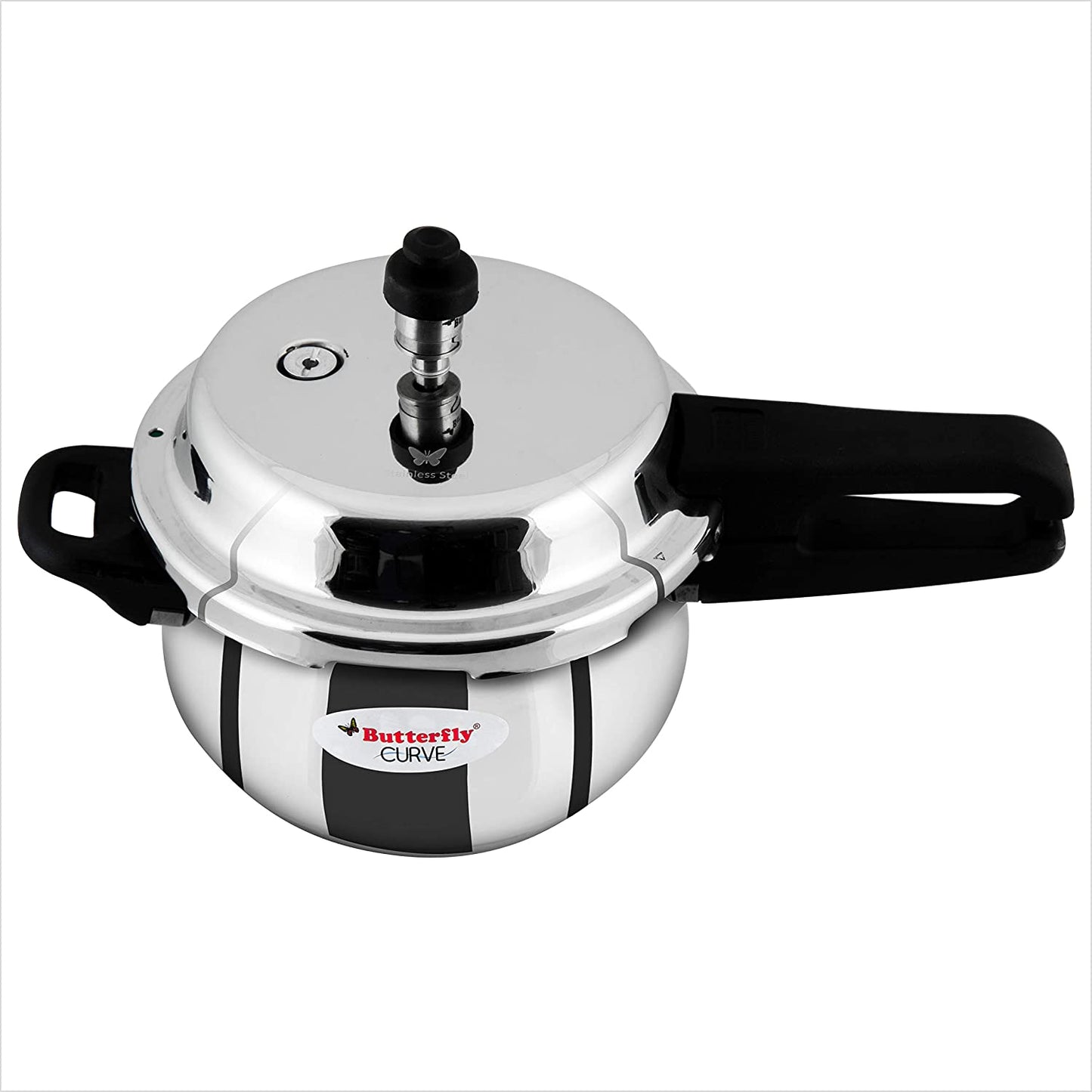 Butterfly Curve Stainless Steel Induction Base Outer Lid Pressure Cooker, 3 Litres