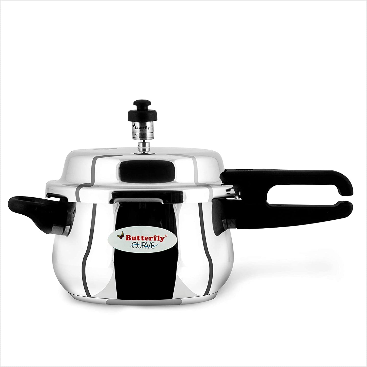 Butterfly Curve Stainless Steel Induction Base Outer Lid Pressure Cooker, 3 Litres