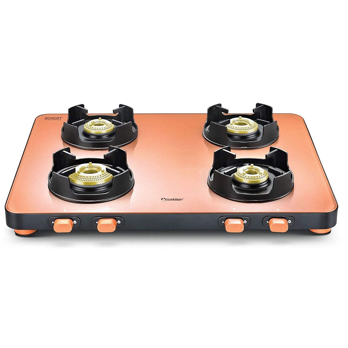 Prestige Edge PEPS 04 Schott Glass Top Gas Stove, 4 Burner