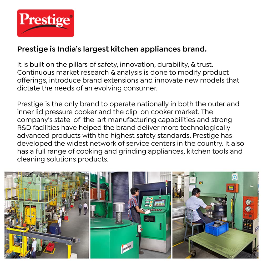 Prestige Svachh Flip-On Hard Anodised Aluminium Induction Base Inner Lid Pressure Cooker, 3 Litres