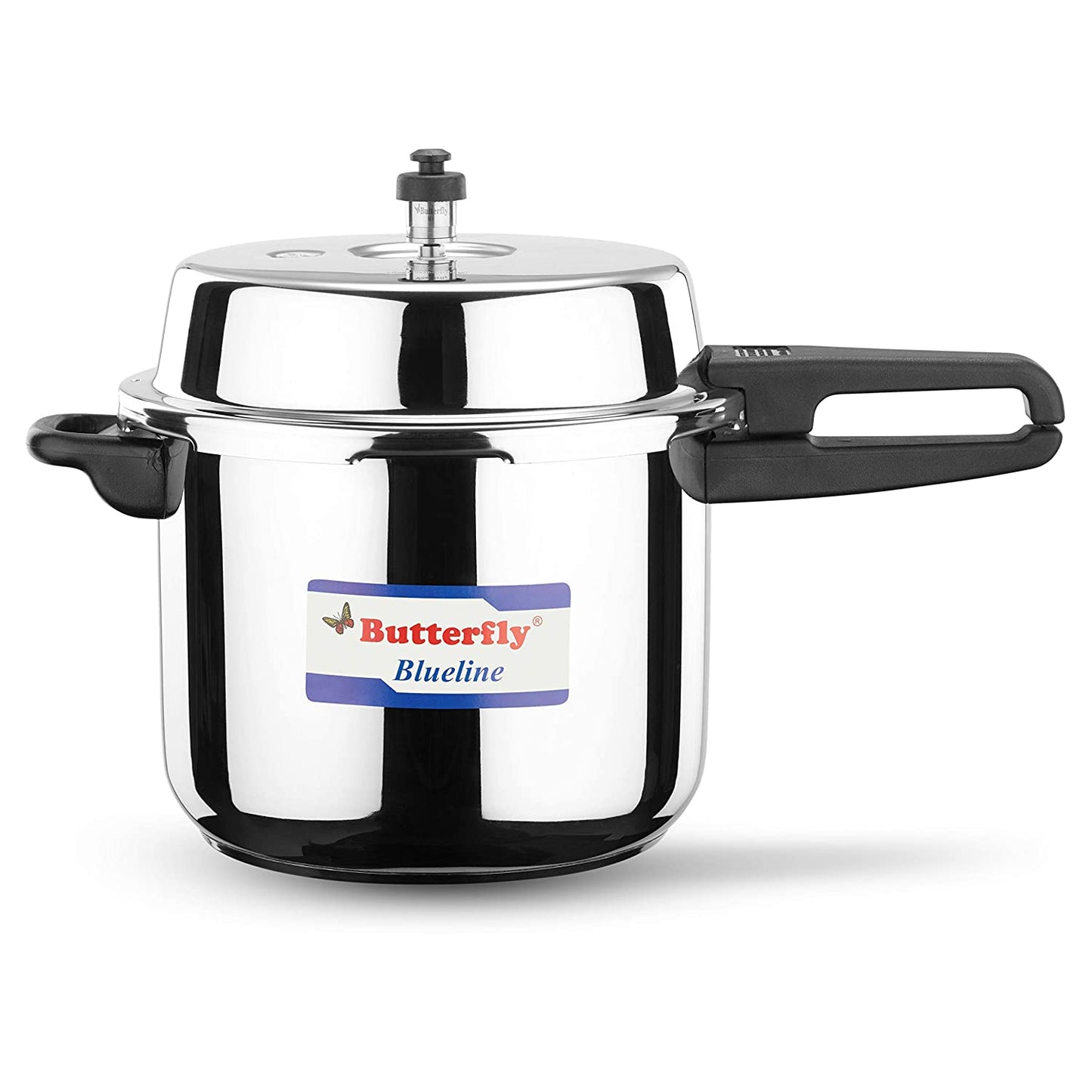 Butterfly Blueline Stainless Steel Induction Base Outer Lid Pressure Cooker, 10 Litres